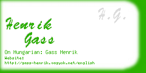 henrik gass business card